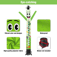 6 10 15 20FT Tall Organic Food Waving Inflatable Tube Man(Blower Not Included) - goodeny
