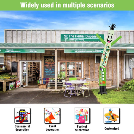 6 10 15 20FT Tall Organic Food Waving Inflatable Tube Man(Blower Not Included) - goodeny