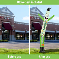 6 10 15 20FT Tall Organic Food Waving Inflatable Tube Man(Blower Not Included) - goodeny