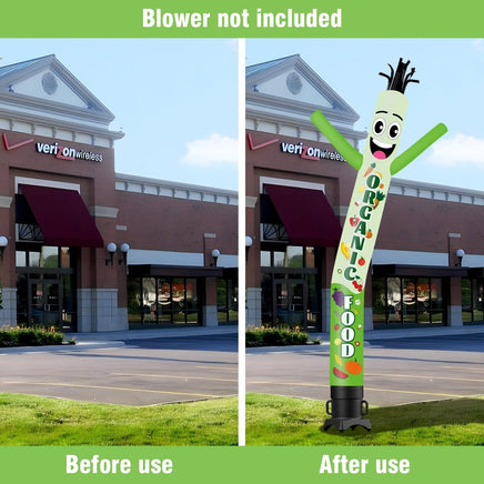 6 10 15 20FT Tall Organic Food Waving Inflatable Tube Man(Blower Not Included) - goodeny