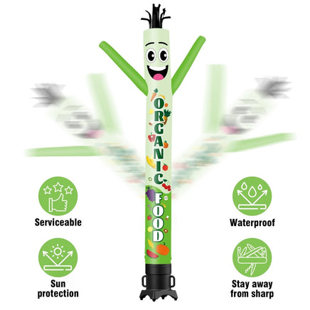 6 10 15 20FT Tall Organic Food Waving Inflatable Tube Man(Blower Not Included) - goodeny