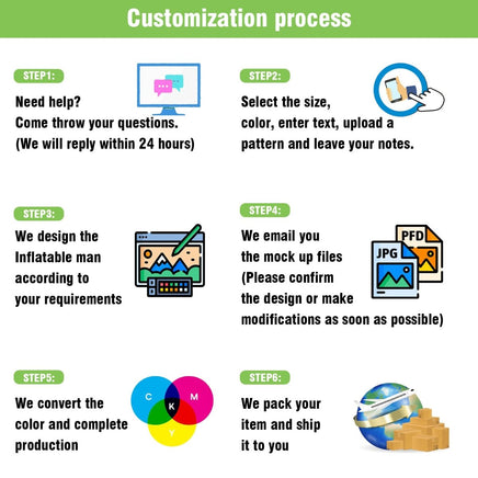 6 10 15 20FT Tall Organic Food Waving Inflatable Tube Man(Blower Not Included) - goodeny