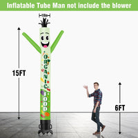 6 10 15 20FT Tall Organic Food Waving Inflatable Tube Man(Blower Not Included) - goodeny