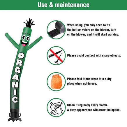 6 10 15 20FT Tall Organic Waving Inflatable Tube Man(Blower Not Included) - goodeny