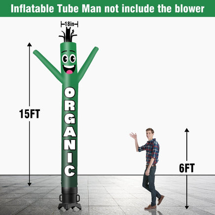 6 10 15 20FT Tall Organic Waving Inflatable Tube Man(Blower Not Included) - goodeny