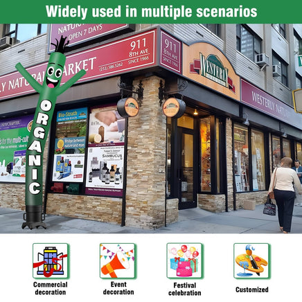 6 10 15 20FT Tall Organic Waving Inflatable Tube Man(Blower Not Included) - goodeny