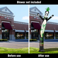6 10 15 20FT Tall Panda & Bamboo Waving Inflatable Tube Man(Blower Not Included) - goodeny