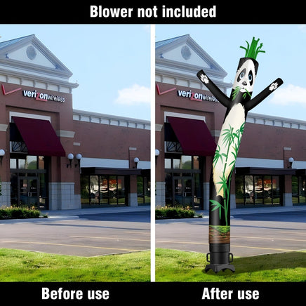 6 10 15 20FT Tall Panda & Bamboo Waving Inflatable Tube Man(Blower Not Included) - goodeny