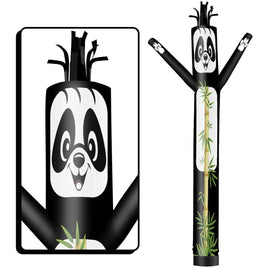 6 10 15 20FT Tall Panda Waving Inflatable Tube Man(Blower Not Included) - goodeny