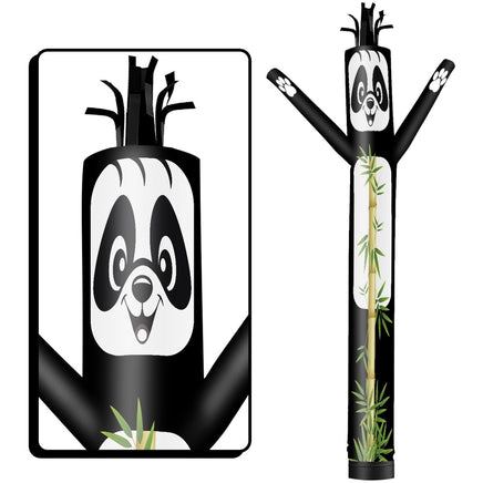 6 10 15 20FT Tall Panda Waving Inflatable Tube Man(Blower Not Included) - goodeny