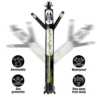 6 10 15 20FT Tall Panda Waving Inflatable Tube Man(Blower Not Included) - goodeny