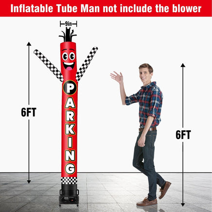 6 10 15 20FT Tall Parking Waving Inflatable Tube Man(Blower Not Included) - goodeny