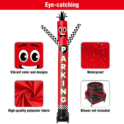 6 10 15 20FT Tall Parking Waving Inflatable Tube Man(Blower Not Included) - goodeny