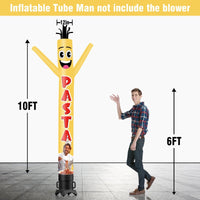 6 10 15 20FT Tall Pasta Waving Inflatable Tube Man(Blower Not Included) - goodeny