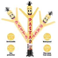 6 10 15 20FT Tall Pasta Waving Inflatable Tube Man(Blower Not Included) - goodeny