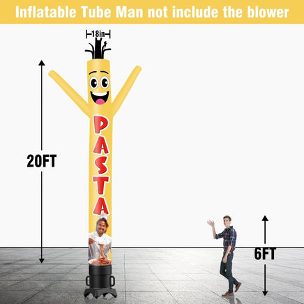 6 10 15 20FT Tall Pasta Waving Inflatable Tube Man(Blower Not Included) - goodeny