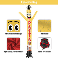 6 10 15 20FT Tall Pasta Waving Inflatable Tube Man(Blower Not Included) - goodeny