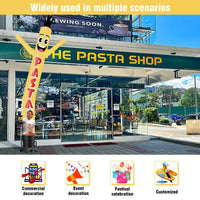 6 10 15 20FT Tall Pasta Waving Inflatable Tube Man(Blower Not Included) - goodeny