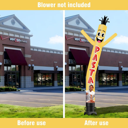 6 10 15 20FT Tall Pasta Waving Inflatable Tube Man(Blower Not Included) - goodeny