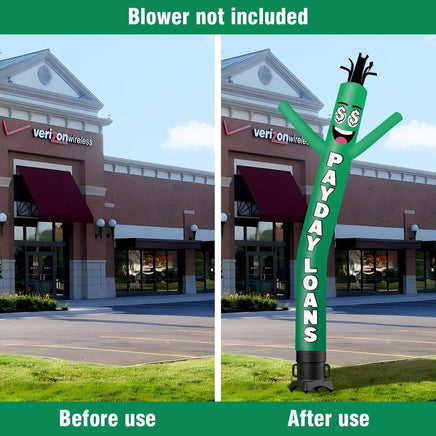 6 10 15 20FT Tall Payday Loans Waving Inflatable Tube Man(Blower Not Included) - goodeny
