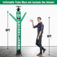 6 10 15 20FT Tall Payday Loans Waving Inflatable Tube Man(Blower Not Included) - goodeny