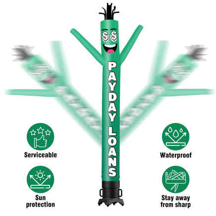 6 10 15 20FT Tall Payday Loans Waving Inflatable Tube Man(Blower Not Included) - goodeny