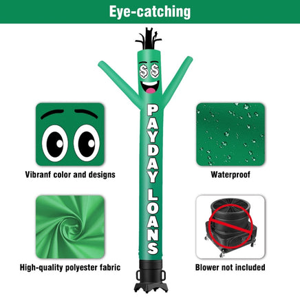 6 10 15 20FT Tall Payday Loans Waving Inflatable Tube Man(Blower Not Included) - goodeny