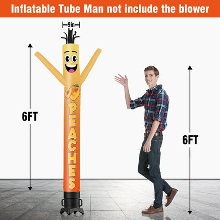6 10 15 20FT Tall Peaches Waving Inflatable Tube Man(Blower Not Included) - goodeny