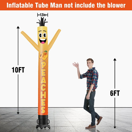 6 10 15 20FT Tall Peaches Waving Inflatable Tube Man(Blower Not Included) - goodeny