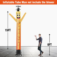 6 10 15 20FT Tall Peaches Waving Inflatable Tube Man(Blower Not Included) - goodeny