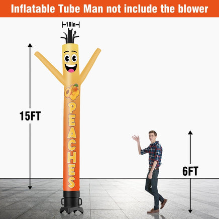 6 10 15 20FT Tall Peaches Waving Inflatable Tube Man(Blower Not Included) - goodeny
