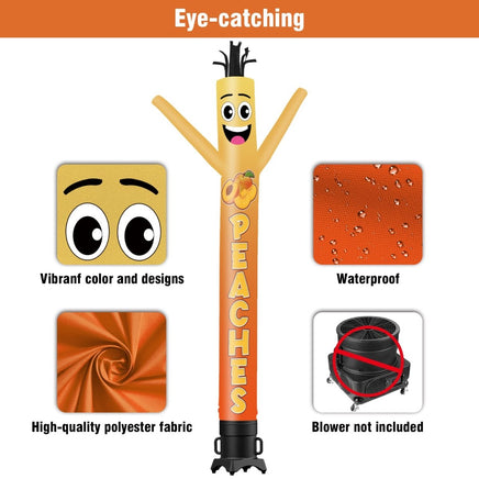 6 10 15 20FT Tall Peaches Waving Inflatable Tube Man(Blower Not Included) - goodeny