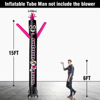 6 10 15 20FT Tall Permanent Makeup Waving Inflatable Tube Man(Blower Not Included) - goodeny