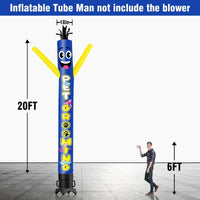 6 10 15 20FT Tall Pet Grooming 01 Waving Inflatable Tube Man(Blower Not Included) - goodeny