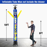 6 10 15 20FT Tall Pet Grooming 01 Waving Inflatable Tube Man(Blower Not Included) - goodeny