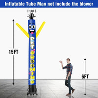 6 10 15 20FT Tall Pet Grooming 01 Waving Inflatable Tube Man(Blower Not Included) - goodeny