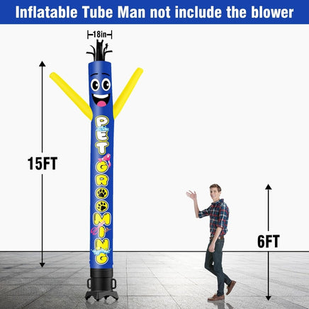 6 10 15 20FT Tall Pet Grooming 01 Waving Inflatable Tube Man(Blower Not Included) - goodeny