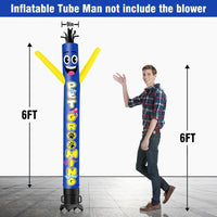 6 10 15 20FT Tall Pet Grooming 01 Waving Inflatable Tube Man(Blower Not Included) - goodeny