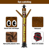 6 10 15 20FT Tall Pet Supplies Waving Inflatable Tube Man(Blower Not Included) - goodeny