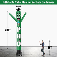 6 10 15 20FT Tall PHO Waving Inflatable Tube Man(Blower Not Included) - goodeny