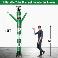 6 10 15 20FT Tall PHO Waving Inflatable Tube Man(Blower Not Included) - goodeny