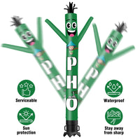 6 10 15 20FT Tall PHO Waving Inflatable Tube Man(Blower Not Included) - goodeny