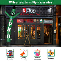 6 10 15 20FT Tall PHO Waving Inflatable Tube Man(Blower Not Included) - goodeny