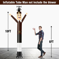 6 10 15 20FT Tall Pilgrim Waving Inflatable Tube Man(Blower Not Included) - goodeny