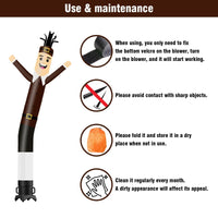 6 10 15 20FT Tall Pilgrim Waving Inflatable Tube Man(Blower Not Included) - goodeny