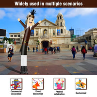 6 10 15 20FT Tall Pilgrim Waving Inflatable Tube Man(Blower Not Included) - goodeny