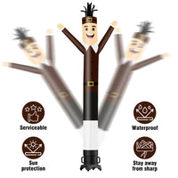 6 10 15 20FT Tall Pilgrim Waving Inflatable Tube Man(Blower Not Included) - goodeny