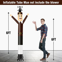 6 10 15 20FT Tall Pilgrim Waving Inflatable Tube Man(Blower Not Included) - goodeny