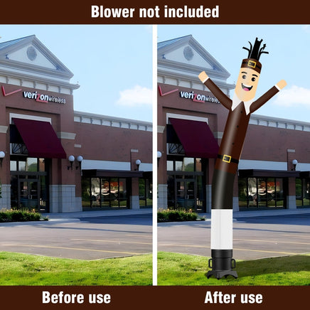 6 10 15 20FT Tall Pilgrim Waving Inflatable Tube Man(Blower Not Included) - goodeny