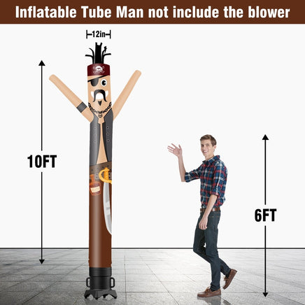 6 10 15 20FT Tall pirate Waving Inflatable Tube Man(Blower Not Included) - goodeny